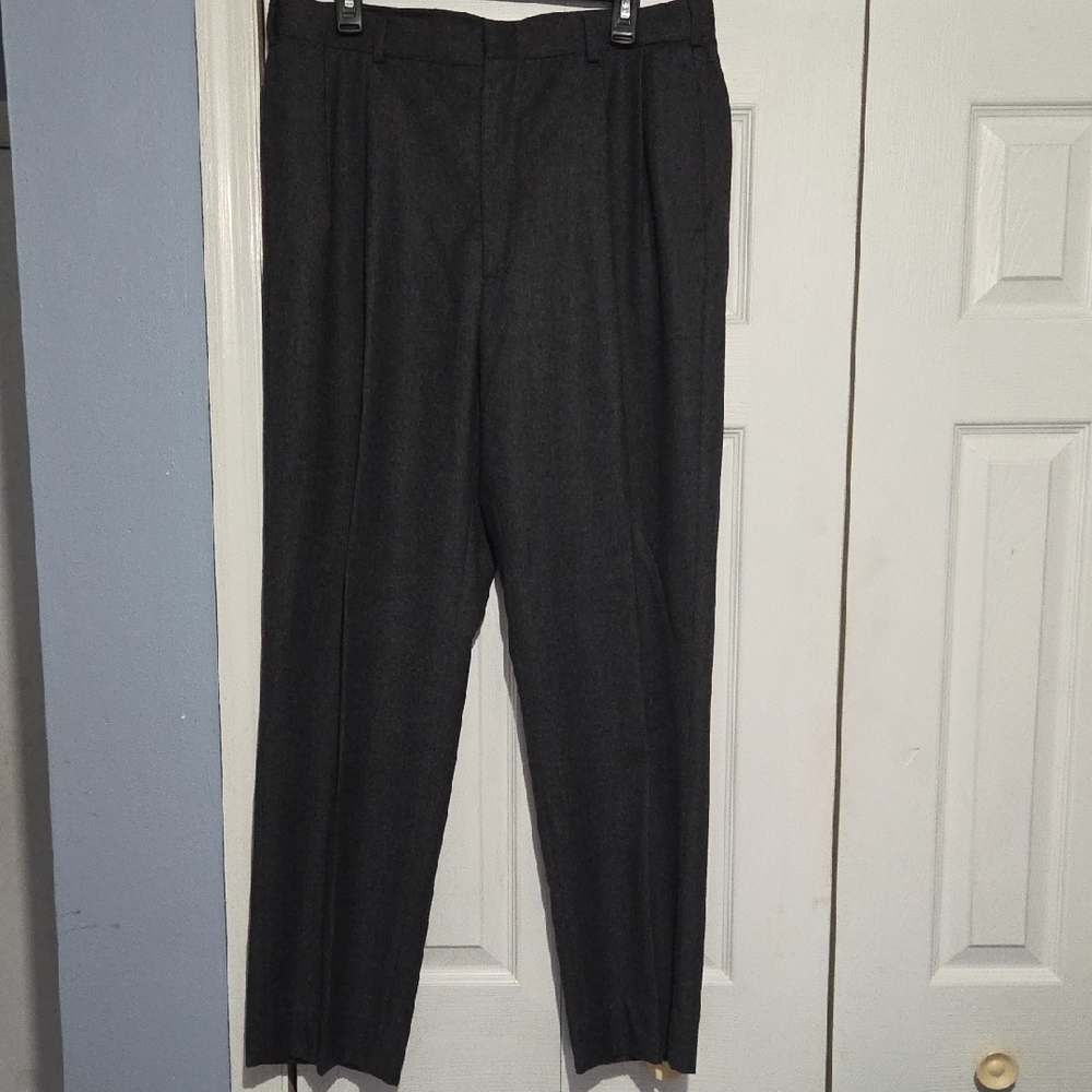 Vintage Brooks Brothers Charcoal Pants 100% Wool Size 35x32